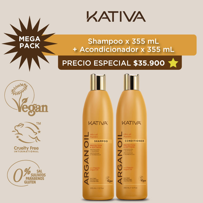 Pack shampoo Argan x 355ml + Acondicionador Argan x 355ml