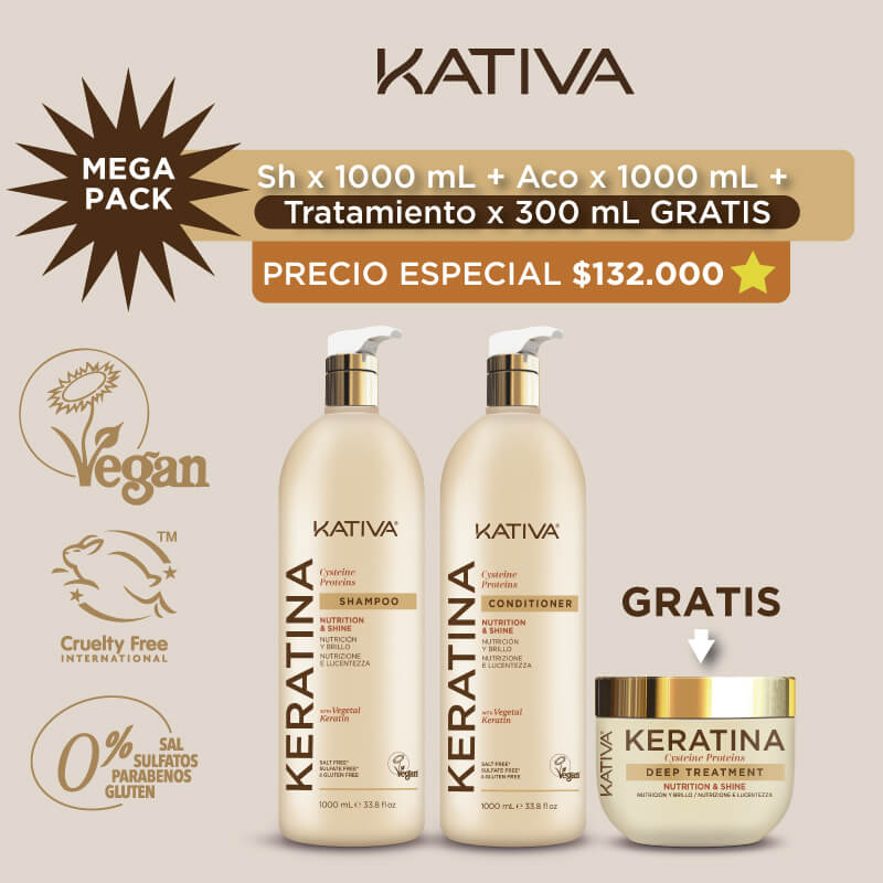 Shampoo + Aco x 1.000 KERATINA · GRATIS Tratamiento