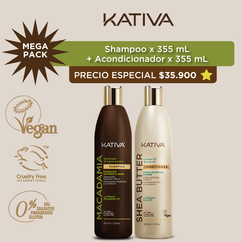 Combinacion perfecta !! Shampoo Macadamia x 355ML + Acondicionador Shea Butter x 355ML